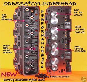 NEW CHEVY PERFORMANCE 302 350 906 VORTEC CYLINDER HEADS  