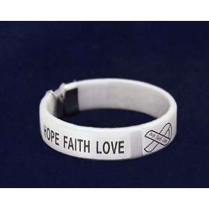   Fabric Bangle Bracelet  Hope, Faith, Love (Child Size   25 Bracelets