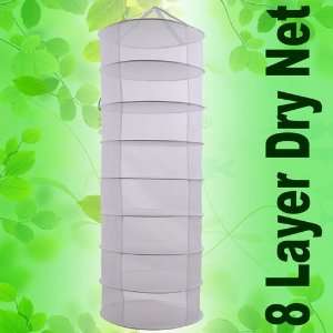  8 Layer Collapsible Dry Net Rack Hydroponics Grow Light 