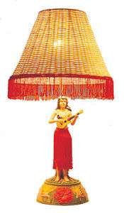Dancing Motion Hula Girl Ukulele Hawaiian Table Lamp #4  