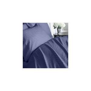   100% Egyptian Cotton STRIPED Navy Cal King Duvet Cover: Home & Kitchen