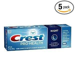 Crest Pro Health Night Toothpaste   Clean Night Mint 4.2 Oz (Pack of 5 