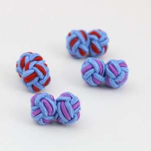 Blue red, blue purple economics Cufflinks for men with Gift Box case Y 