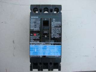 Siemens ED63BO40 3 Pole 40 Amp 600V Circuit Breaker  