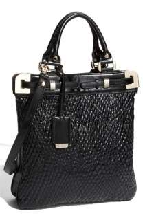 Ivanka Trump Onyx Quilted Faux Leather Tote  