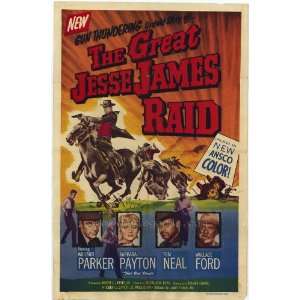   Jesse James Raid Poster 27x40 Willard Parker Barbara Payton Tom Neal