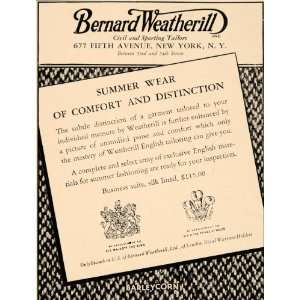  1932 Ad Bernard Weatherill Tailors Summer Wear Clothing 