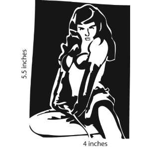 Betty Page Pinup Sticker Cut Vinyl Decal
