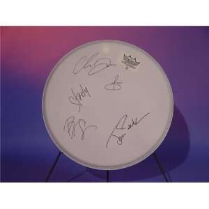  Chris Daughtry Band Autographed/Hand Signed Drumhead 