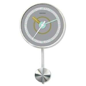  George Nelson Metal Racetrack Pendulum Wall Clock Cool Grey 