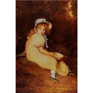  Little Miss Muffet by Sir John Everett Millais, 17 x 20 