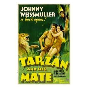 Tarzan and His Mate, Johnny Weissmuller, Maureen Osullivan, 1934 
