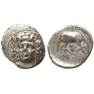  Larissa, Thessaly, Greece, c. 350 B.C.; Silver Drachm 