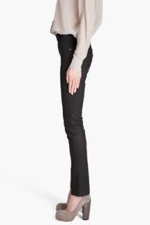 Nudie Jeans Thin Finn Dry Black Coated Jeans for women  SSENSE