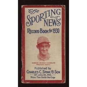   Record Book Mickey Cochrane Front Cover   MLB Books