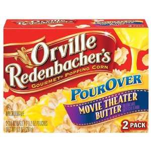 Orville Redenbachers Gourmet Microwave Popcorn, Pour Over, Movie 