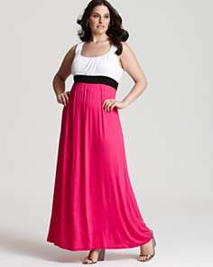 Love Ady Plus Size Color Block Maxi Dress