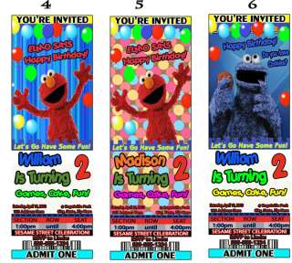 Sesame Street & Elmo Birthday Party Invitations Favors  