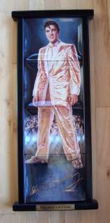 ELVIS; ROCK AND ROLL GIANT Presley Plate Set With Frame Morgan 