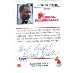 Richard Steele Autographed Boxing Card