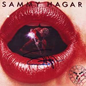  Van Halen Sammy Hagar Autographed Signed Lips Record LP 