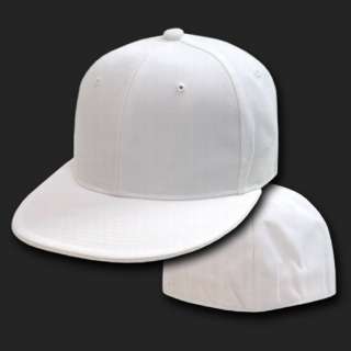   Flat Bill Plain Solid Blank Baseball Ball Cap Caps Hat Hats 7 SIZES