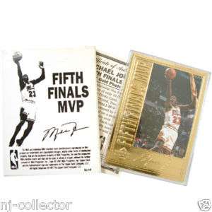 Michael Jordan Career Gold Foil Card  #16 5th Final MVP  