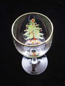 Spode CHRISTMAS TREE Wine Glass, 7 1/8 Tall  
