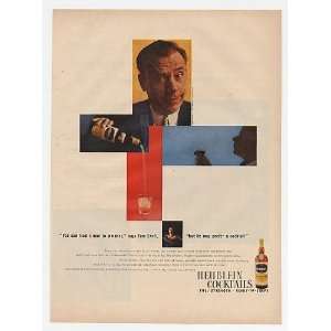  1957 Comedian Tom Ewell Photo Heublein Cocktails Print Ad 