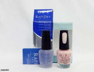 OPI Nail Treatment Rapid Dry Top Coat + Polish Bubble Bath S86 Combo 