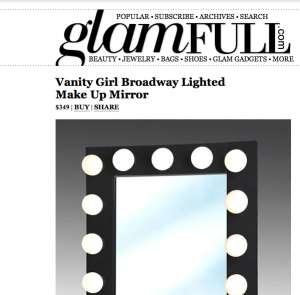 Broadway Lighted Vanity Mirror Table Top  