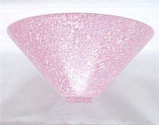 Pink White Glass Cone 2.25 X12 Vianne Lamp Light Shade  