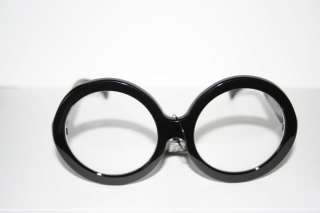 Round Large Clear Lenses Nerd Glasses Black Frame Geek Chic XL  