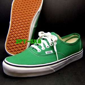   AUTHENTIC GREEN MENS SKATE CASUAL WALK SHOES JELLY BEAN TRUE WHITE
