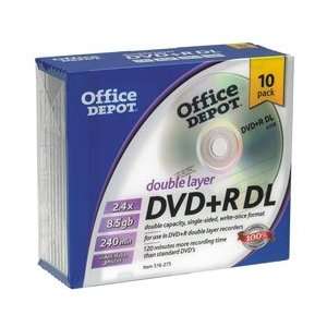  Office Depot® Brand DVD+R Recordable Double Layer Media 