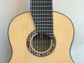   10 String Classical Harp Guitar, 11 s, Repaired Spruce Top, Case