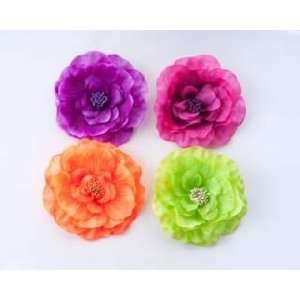  Camellia Brooch Pin (brights) By Shine Trim   Lime Green 