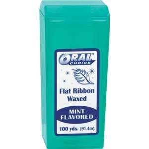  Waxed Flat Ribbon Mint Dental Floss,100 yd,1 pc   860 3532 