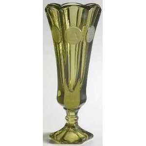  Vintage Fostoria Olive Green Coin Glass Vase: Everything 