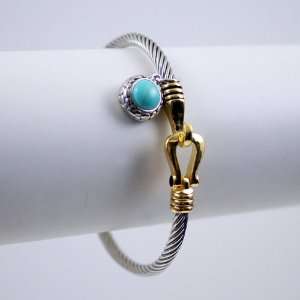   Jewelry Fashionable Turquoise Gemstone Charm Bracelet 