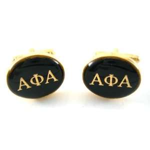  Alpha Phi Alpha Fraternity Greek Gold Cufflinks Jewelry