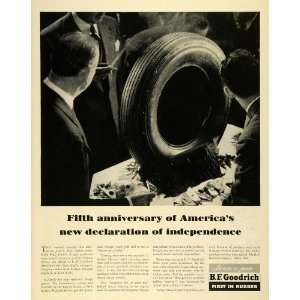  1945 Ad B F Goodrich Co Synthetic Tires Pneumatics Rubber 