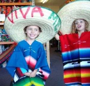 GENUINE MEXICAN KIDS PONCHO GREAT FOR PARTIES  