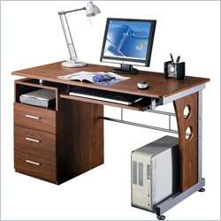 Techni Mobili Laminate Mahogany Computer Desk 858108112244  