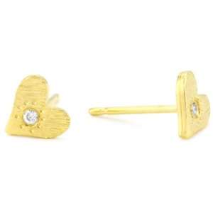  Dogeared Jewels & Gifts Love Gold Diamond Heart Earrings 