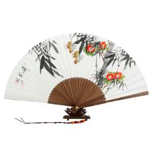   Art Wooden Asian Oriental Wall Deco Korean Handheld Decorative Fan