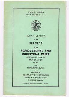 1964 Illinois AGRICULTURAL & Industrial FAIR REPORT  