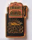 Grand Casino Slot Machine One Armed Bandit Sunrise Logo   Lapel Pin 