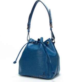 Authentic LOUIS VUITTON Blue Epi Leather Petit Noe Bag  MSRP $1,430 