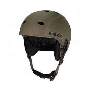  Protec B2 Snowboard Helmet Army Green Canvas Sports 